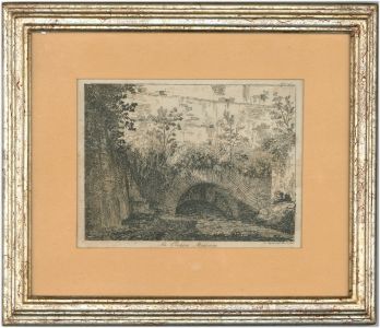 Antonio Acquaroni - Framed Early 19th Century Etching, La Cloaca Massima
