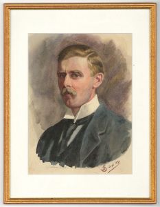 Lucy Graham Smith - Signed and Framed 1893 Watercolour, Portrait of a Man
