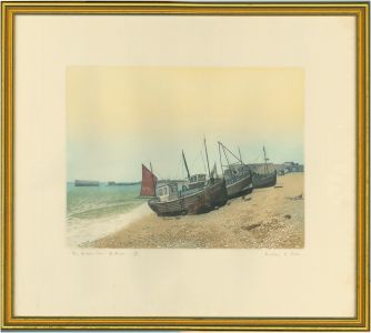 Ashley Bolch (b. 1950) - Signed Contemporary Etching, Harbour Wall, Hastings