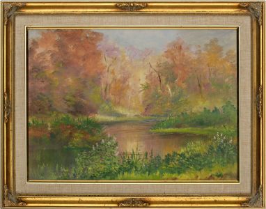 James Frank Adams (1923-2008) - Contemporary Oil, Autumn River