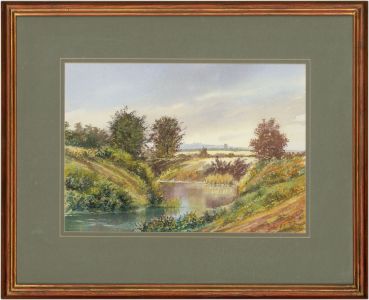James Frank Adams (1923-2008) - Signed and Framed 1997 Watercolour, Trout Stream