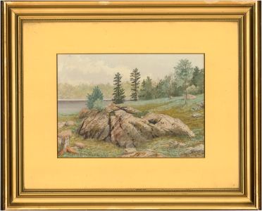 Emma May Martin (1865-1956) - Signed and Gilt Framed Watercolour, Landscape