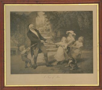 20th Century Stained Oak Picture Frame with Gilt Slip