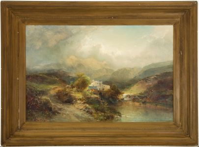 M. Sinclair - Large Gilt Framed 19th Century Oil, On the Yarrow