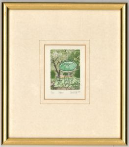 David Suff (b.1955) - Original 1986 Etching, Terrace