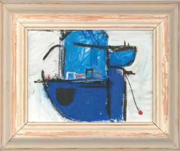 Newlyn School Contemporary Acrylic - Blue Boats, Newlyn