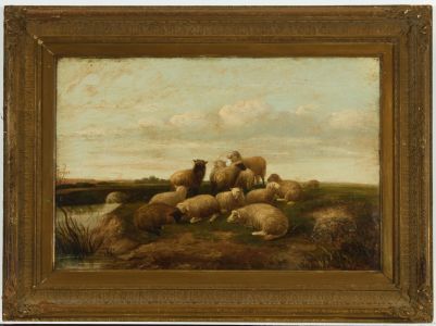 Follower of Thomas Sydney Cooper RA - 19th Century Oil, Sheep in a Landscape