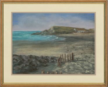 Trude Hawthorn - Signed Contemporary Pastel, Cornish Coastal Scene