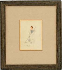 W. Warman (1820-1832) - Signed Watercolour, Miniature Portrait of a Woman