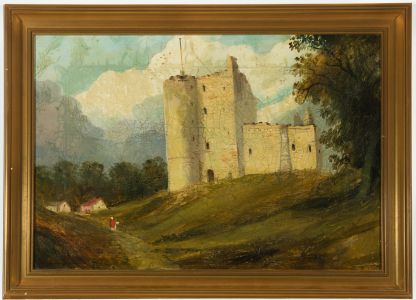 Framed 19th Century Oil - Doune Castle, Scotland