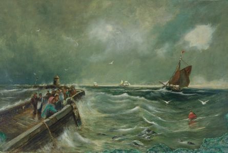 Arthur Wellesley Cottrell - 1893 Oil, Wild Weather