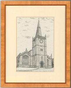 Jeff Gibbons - Set of Five Contemporary Pen and Ink Drawings, Town Scenes