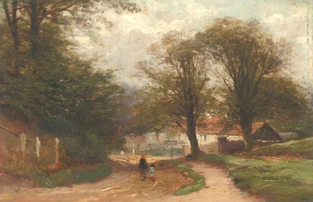Robert Finlay Mcintyre (c.1846-1906) - Oil, The Sandy Road, Hampstead