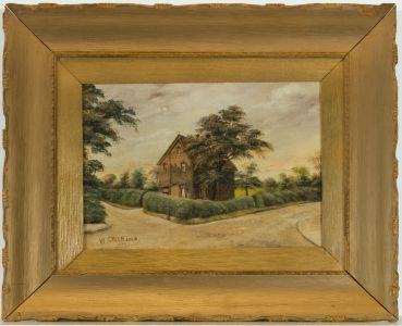 W. Green (SWA Exhibited) - Gilt Framed 1899 Oil, House in a Landscape