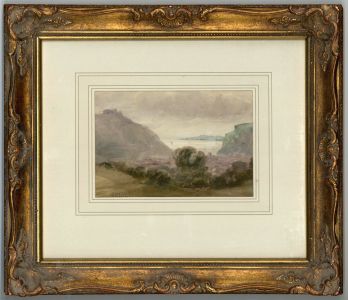 Jabez Bligh (fl. 1860-1889) - Signed circa 1860 Watercolour, Coastal Landscape