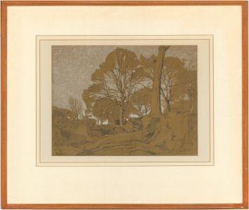 A.M. Bryson - Signed Early 20th Century Graphite Drawing, Devonshire Landscape