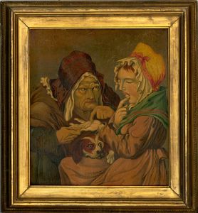 Framed 19th Century Oil - The Fortune Teller