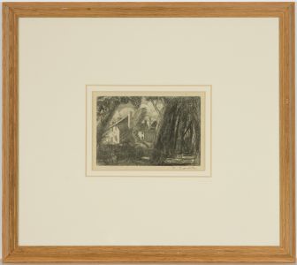 James Cowie (1886-1956) RSA - Graphite Drawing, County Houses, Bothwell