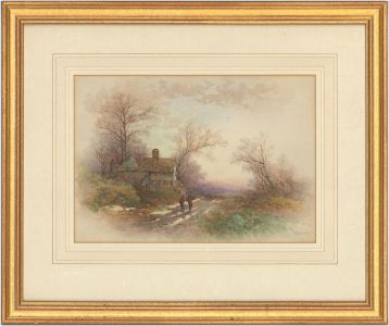 Stephen James Bowers (fl.1874-1892) - Two Watercolours, Rural Village Scenes