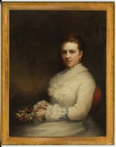 John Horsburgh (1835-1924) - Exquisite Signed 1877 Oil, Portrait of a Lady