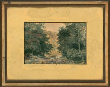 Framed Late 19th Century Watercolour - River Scene