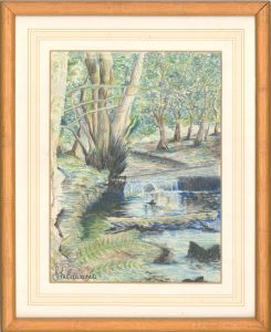 J.M. Edwards - Signed and Framed Contemporary Coloured Pencil, Forest of Dean