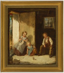 Timner - Fine Framed Late 19th Century Oil, The Spinning Top