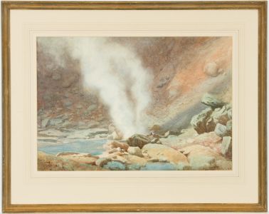 Robert George Talbot Kelly (1861-1934) RI, RBA - 1890 Watercolour, The Geyser
