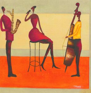 Jones - Pair of Contemporary Acrylic, Jazz Musicians