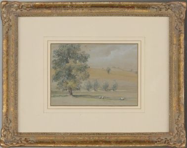 Gilt Framed Late 19th Century Watercolour - Rural Landscape with Cattle Grazing