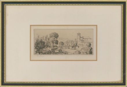 Eugène Béjot (1867-1931) - Signed Late 19th Century Etching, View of Grenada