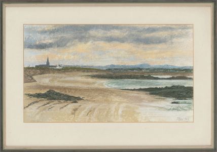 N.B.W. - Framed 1983 Pastel, Guernsey Seascape