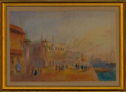 Miss Breyer - Late 19th Century Watercolour, Venice Street Scene