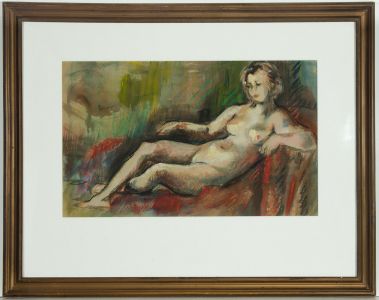 Rowland Suddaby (1912-1972) - Mid 20th Century Pastel, Reclining Female Nude