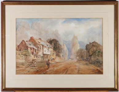 Thomas Miles Richardson Snr (1784-1848) - 1841 Watercolour, Continental Village