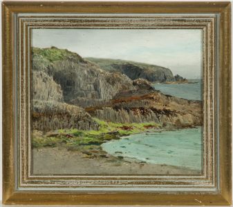 Attrib. Thomas. J. Purchas (act.1879-1891) - 1882 Oil, Costal Cliff Landscape