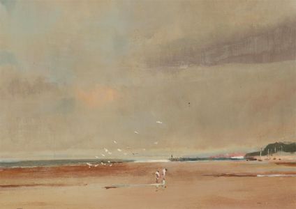 William Eyre (1891-1979) - Signed Oil, Low Tide at Deganwy, North Wales