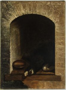 Late 19th Century Oil - Sleeping Dog
