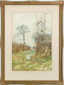 Frank H. Walker (c.1886-1907) - Framed Watercolour, Hunting in the Overgrowth