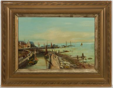 In the Style of Robert Weir Allan (1851-1942) - Framed Oil, Harbour Scene