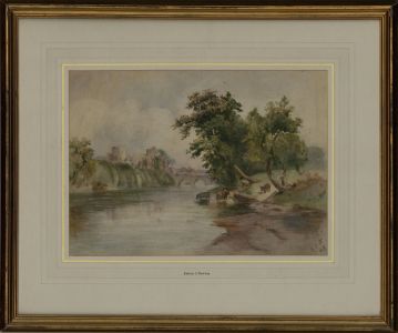 Edwin J. Newton - Signed & Framed 1899 Watercolour, Cattle Watering by a River