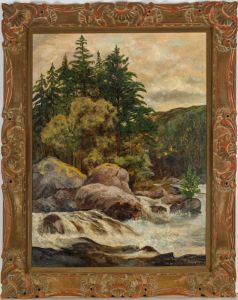 Getrude E. Spurr - Signed and Framed 1888 Oil, On the Llugwy