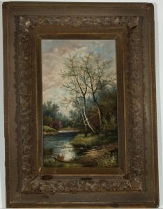 George Haller - Fine 19th Century Oil, By a River