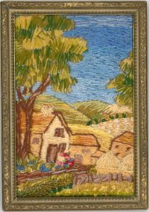 A Pair of Early 20th Century Embroideries - Summer and Winter Landscapes