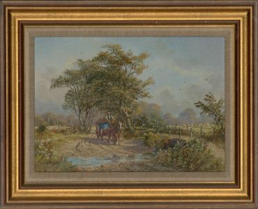 Don Vaughan (b.1937) - 20th Century Oil, Returning With Firewood
