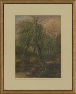 English School 19th Century Watercolour - View Through a Woodland Landscape