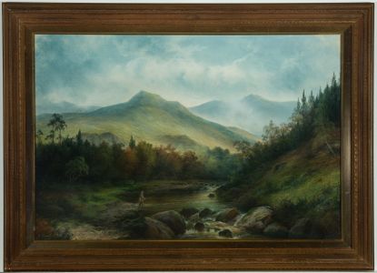 James Coad - Signed & Framed 20th Century Pastel, Fishing Landscape