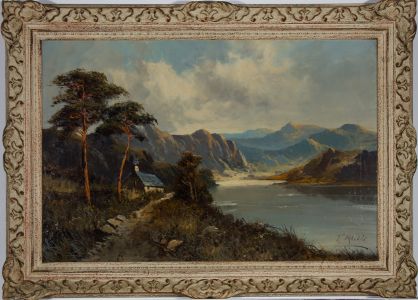 J. Maurice - Ornately Framed Late 19th Century Oil, Lake Scene, Dolgellau, Wales