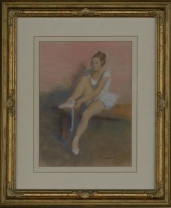 Longari - Signed and Framed Contemporary Pastel, The Ballerina