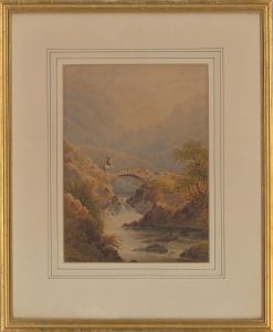 English School Mid 19th Century Watercolour - At a Crossing